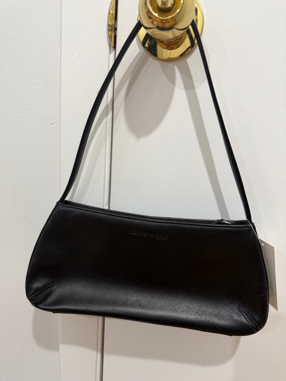 Kenneth Cole Black Minimal Shoulder Bag